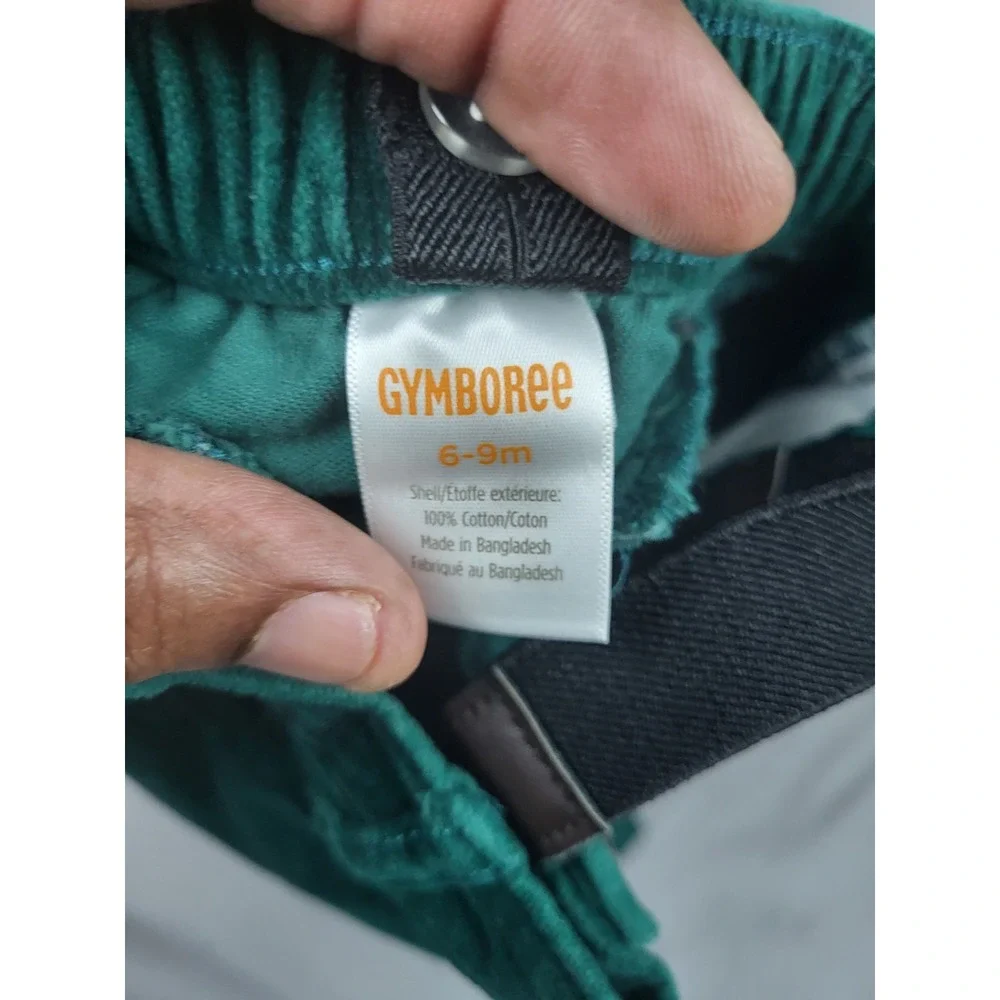 Gymboree Suspender Pants Baby Boy 6 8Mo. Green Lightweight Outdoor‎ Like Daddy